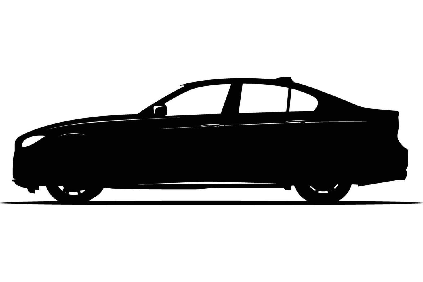 Sedan car silhouette vector