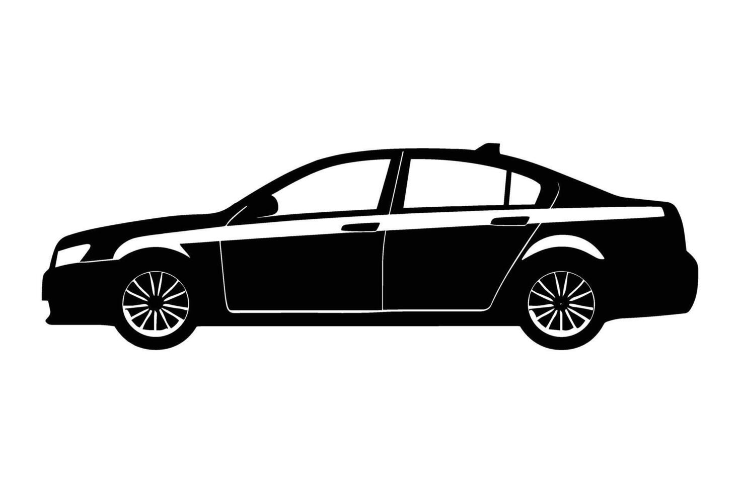 Sedan car silhouette vector