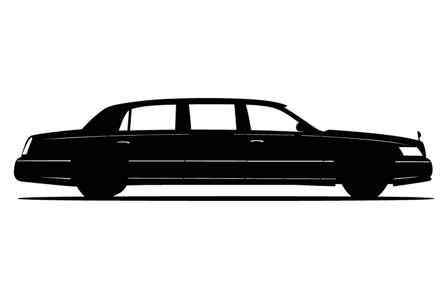 Limousine car Silhouette vector