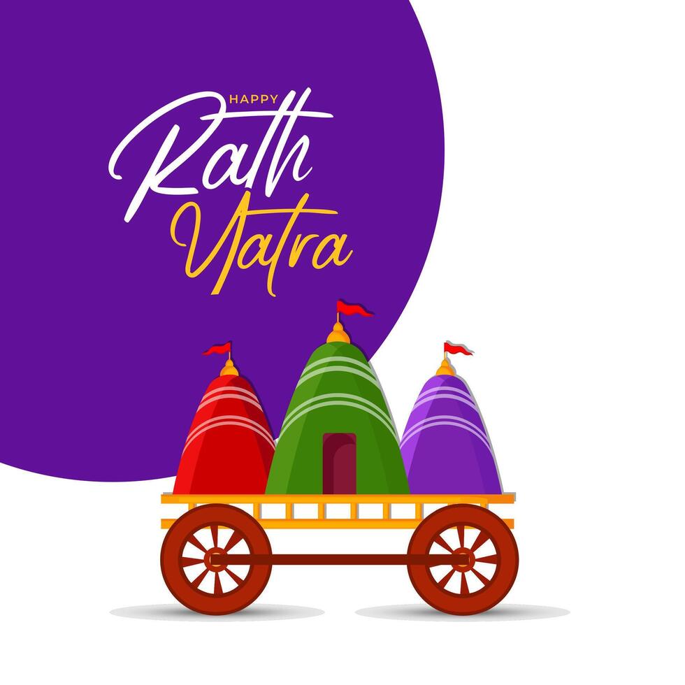 illustration of Rath Yatra Lord Jagannath festival Social Media Post vector
