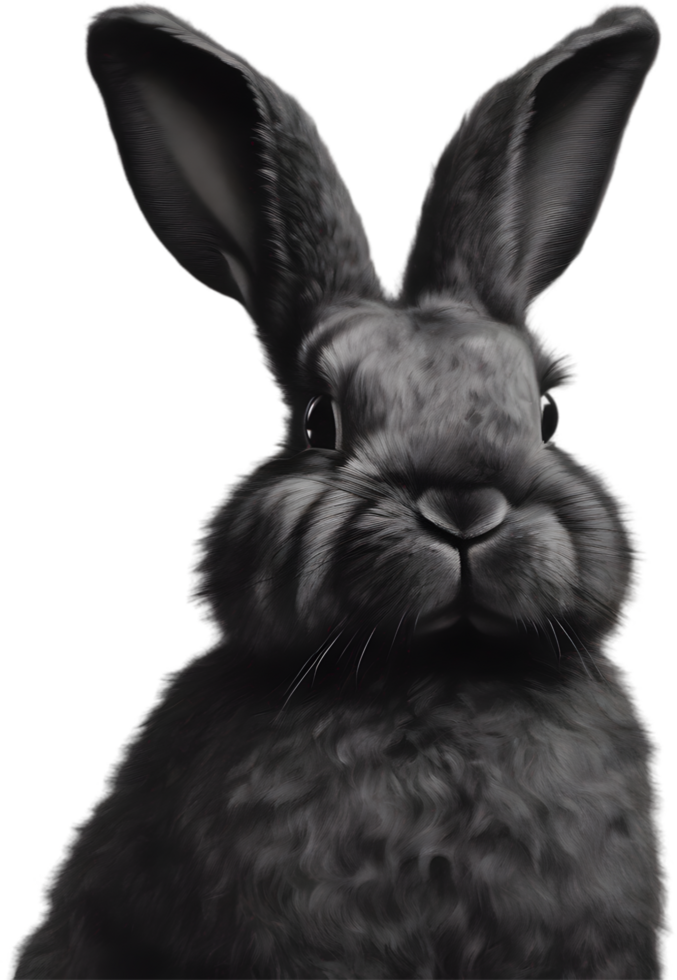 Adorable bunny illustration, soft and cuddly. AI-generated. png