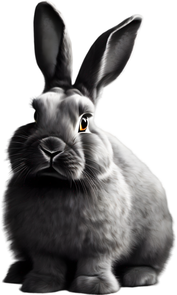 Adorable bunny illustration, soft and cuddly. AI-generated. png