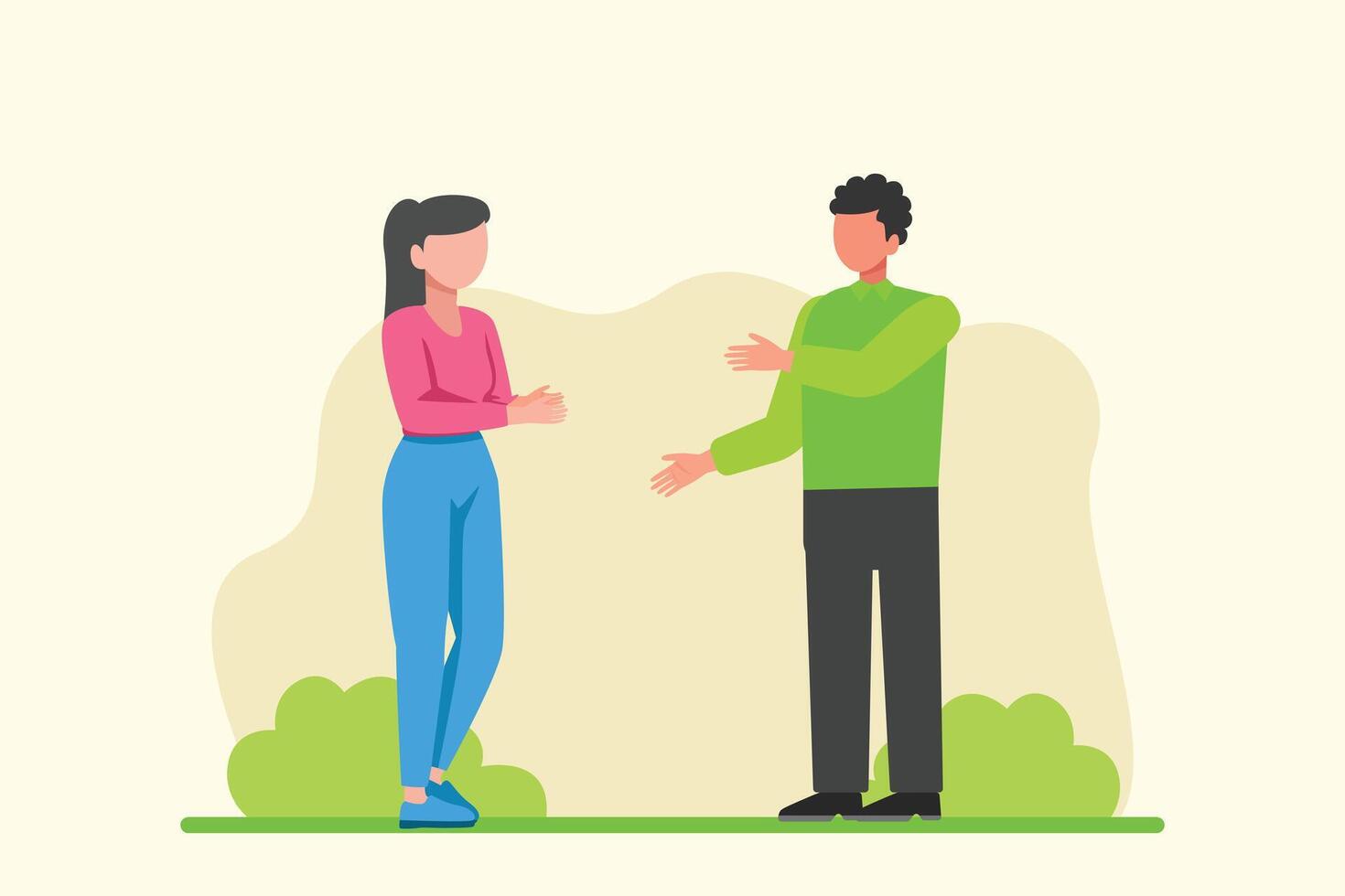 Meet up concept. Colored flat illustration isolated. vector