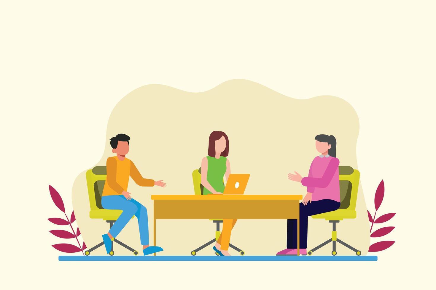 Meet up concept. Colored flat illustration isolated. vector