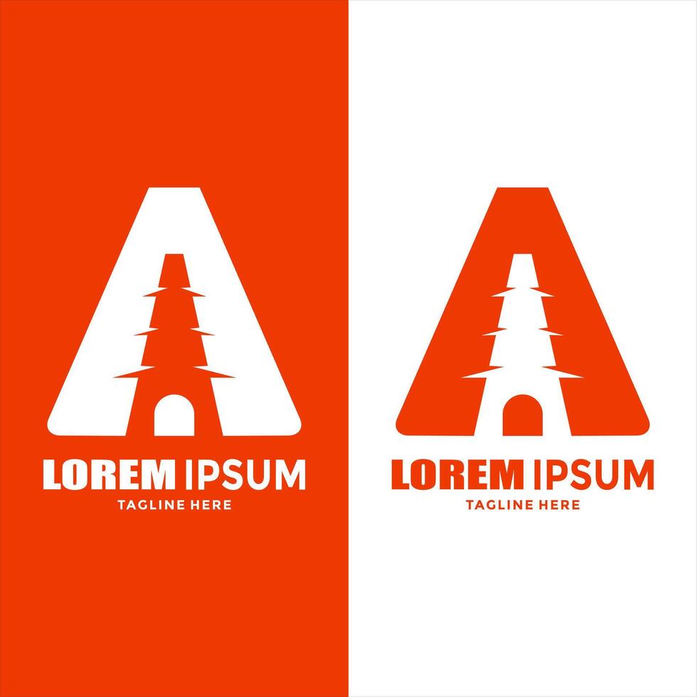 minimalist pyramid and pagoda logo design vector
