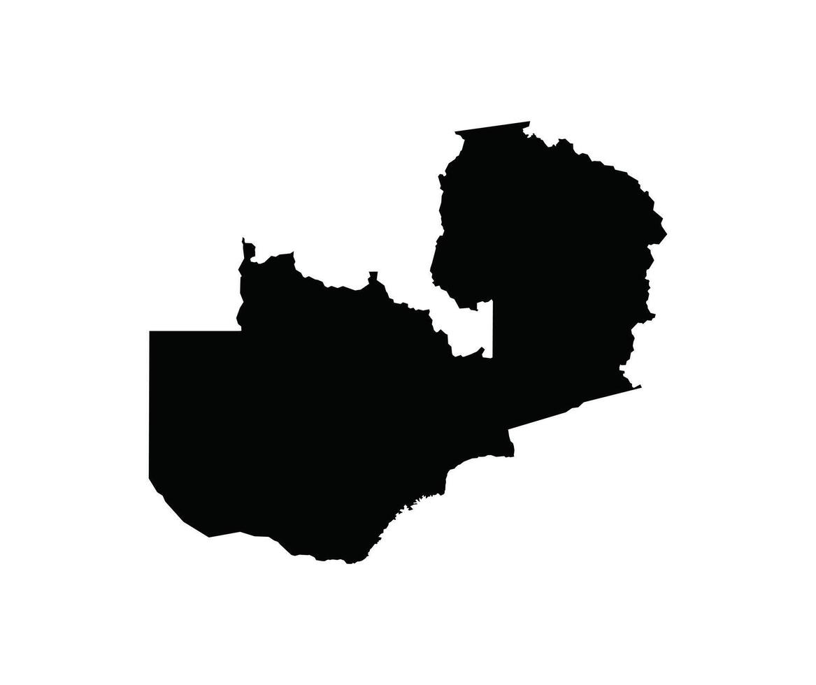 Map of Zambia. Zambia Map on white background. vector