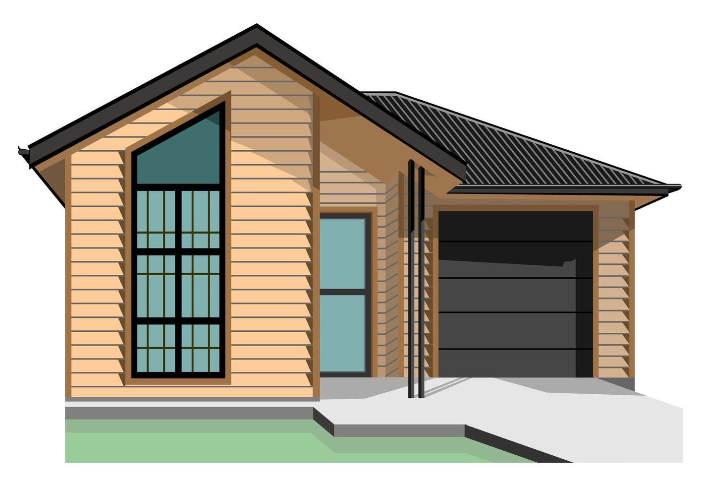 various pictures of modern houses vector