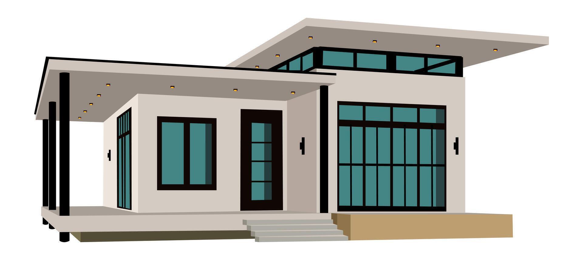 various pictures of modern houses vector