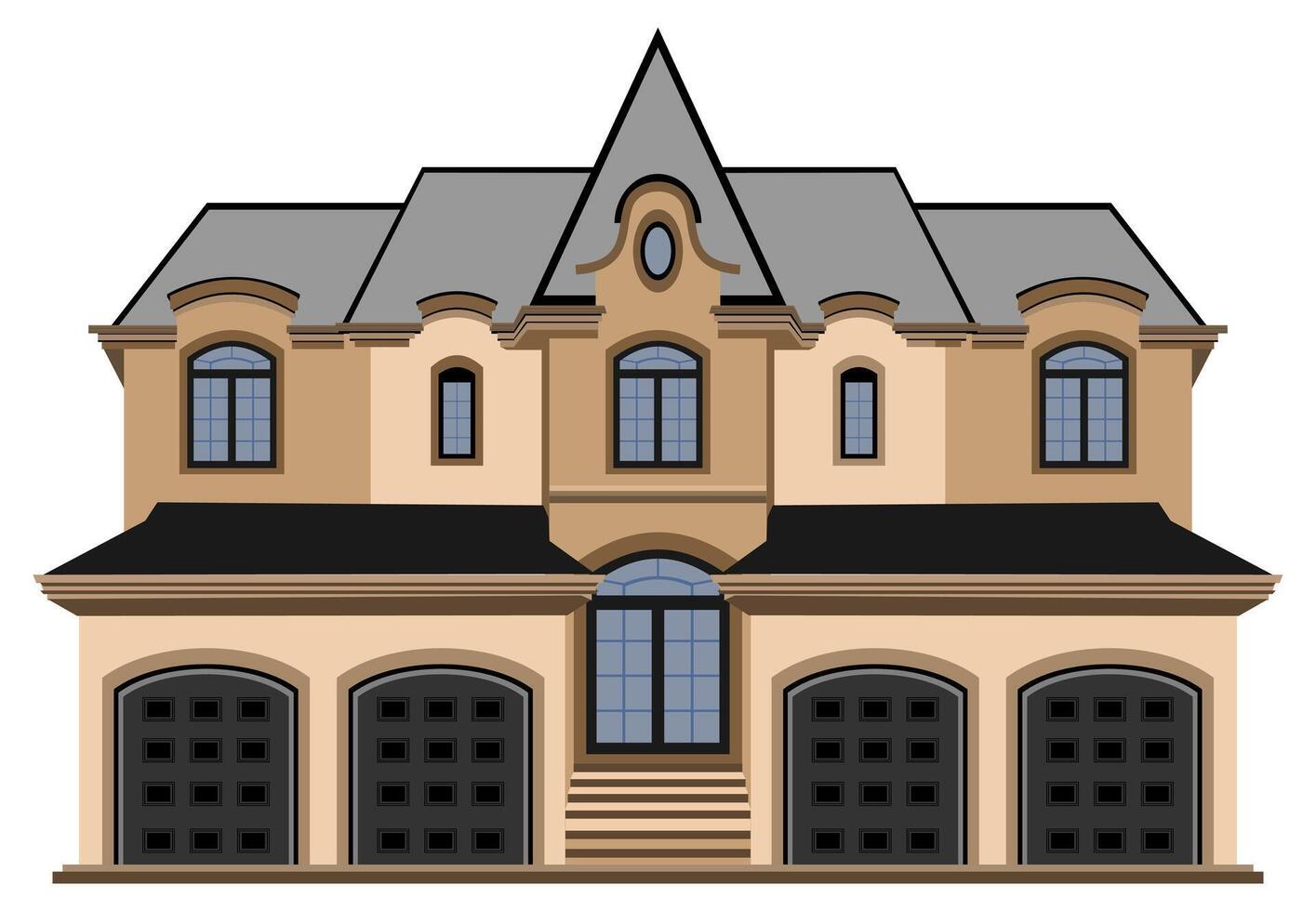 various pictures of modern houses vector