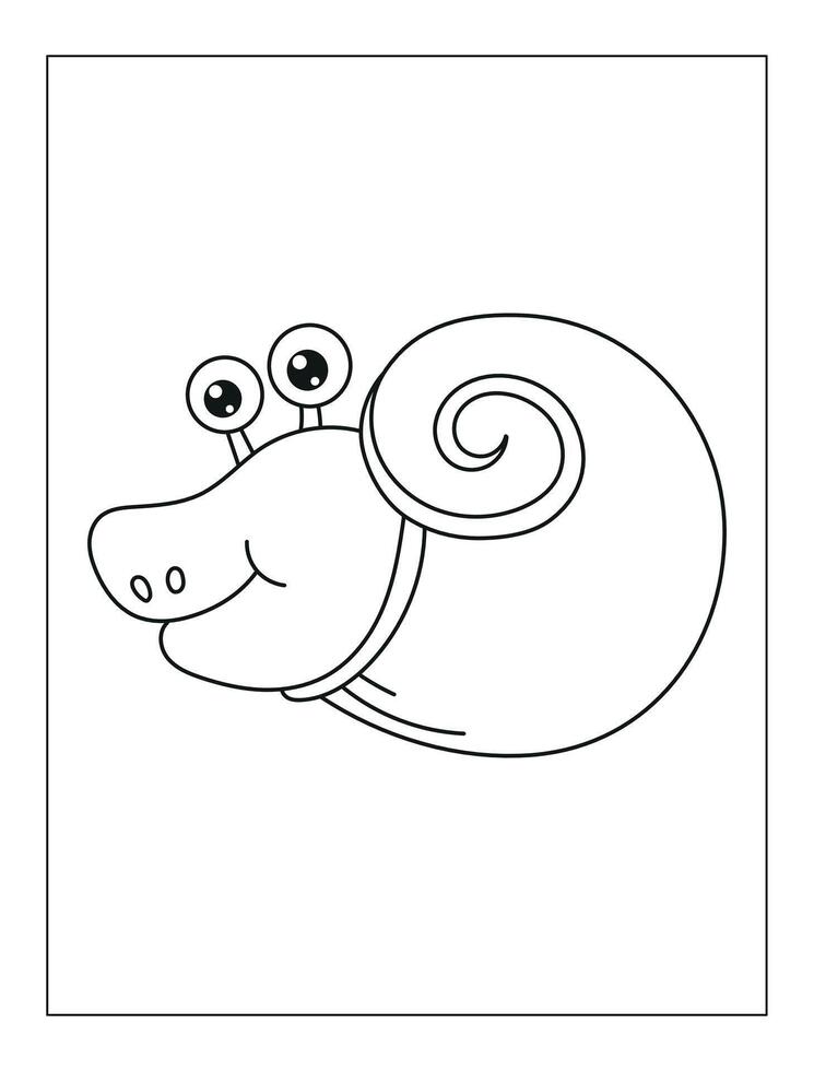 Hand Drawn Sea animal Outline Illustration for coloring page vector