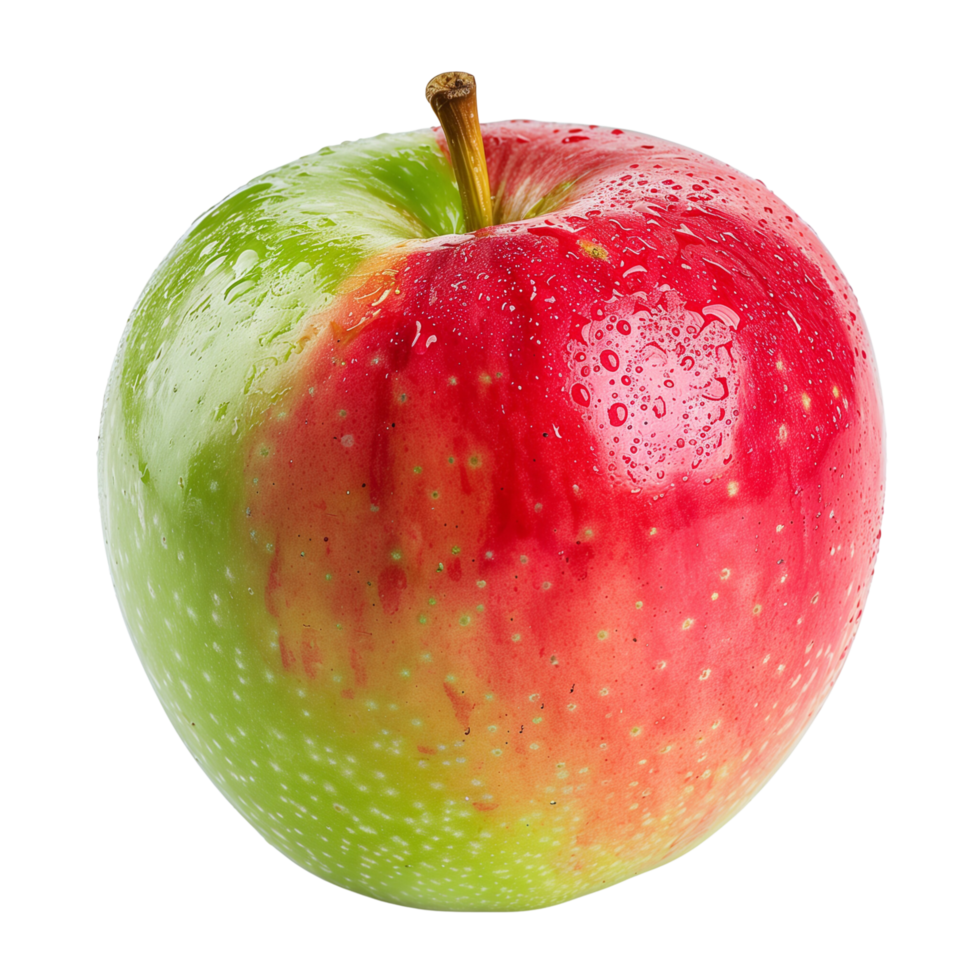 A single red and green apple, isolated on a transparent backgroundA single red and green apple, isolated on a transparent background png