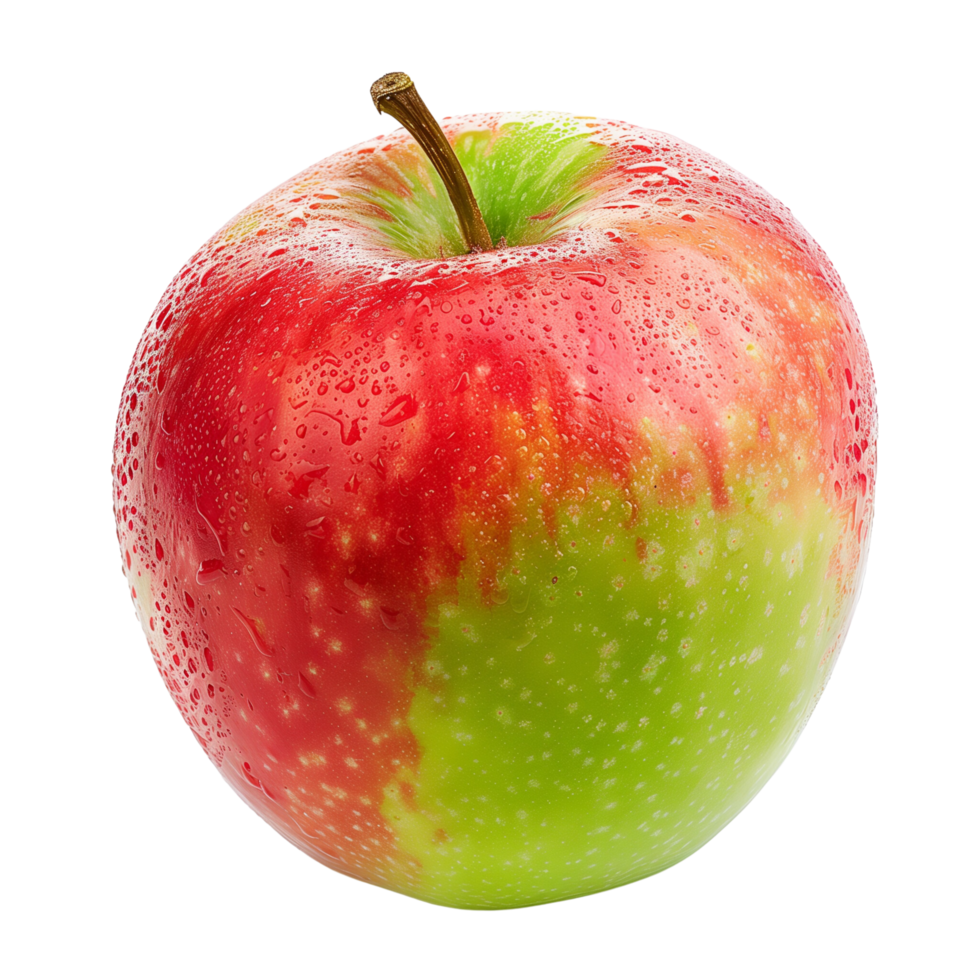 A single red and green apple, isolated on a transparent backgroundA single red and green apple, isolated on a transparent background png