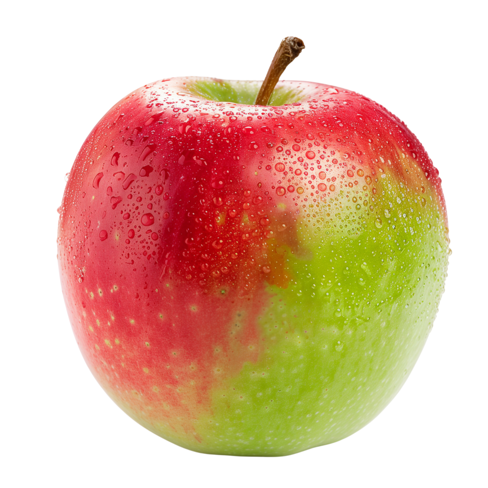 A single red and green apple, isolated on a transparent backgroundA single red and green apple, isolated on a transparent background png