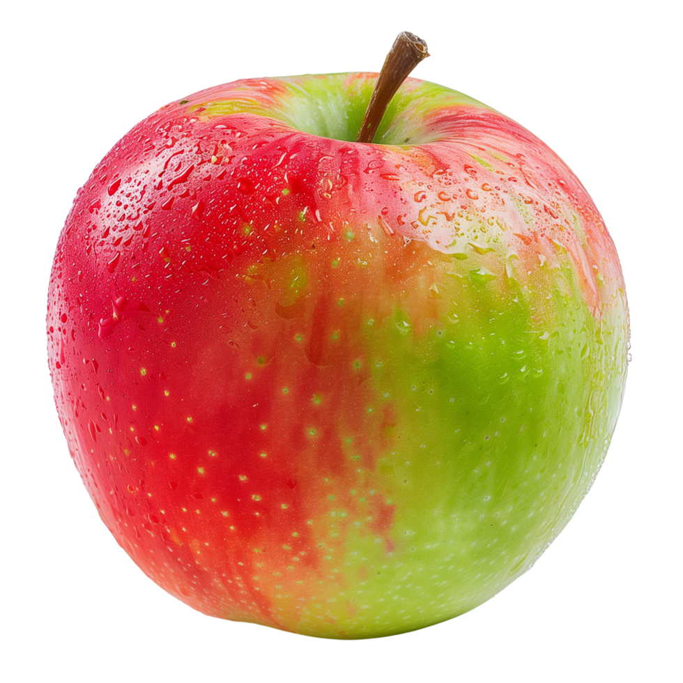 A single red and green apple, isolated on a transparent backgroundA single red and green apple, isolated on a transparent background png