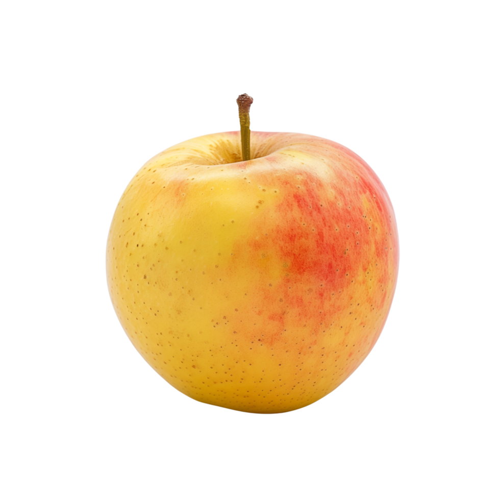 A single yellow and rad apple isolated on a transparent backgroundA single yellow and rad apple isolated on a transparent background png