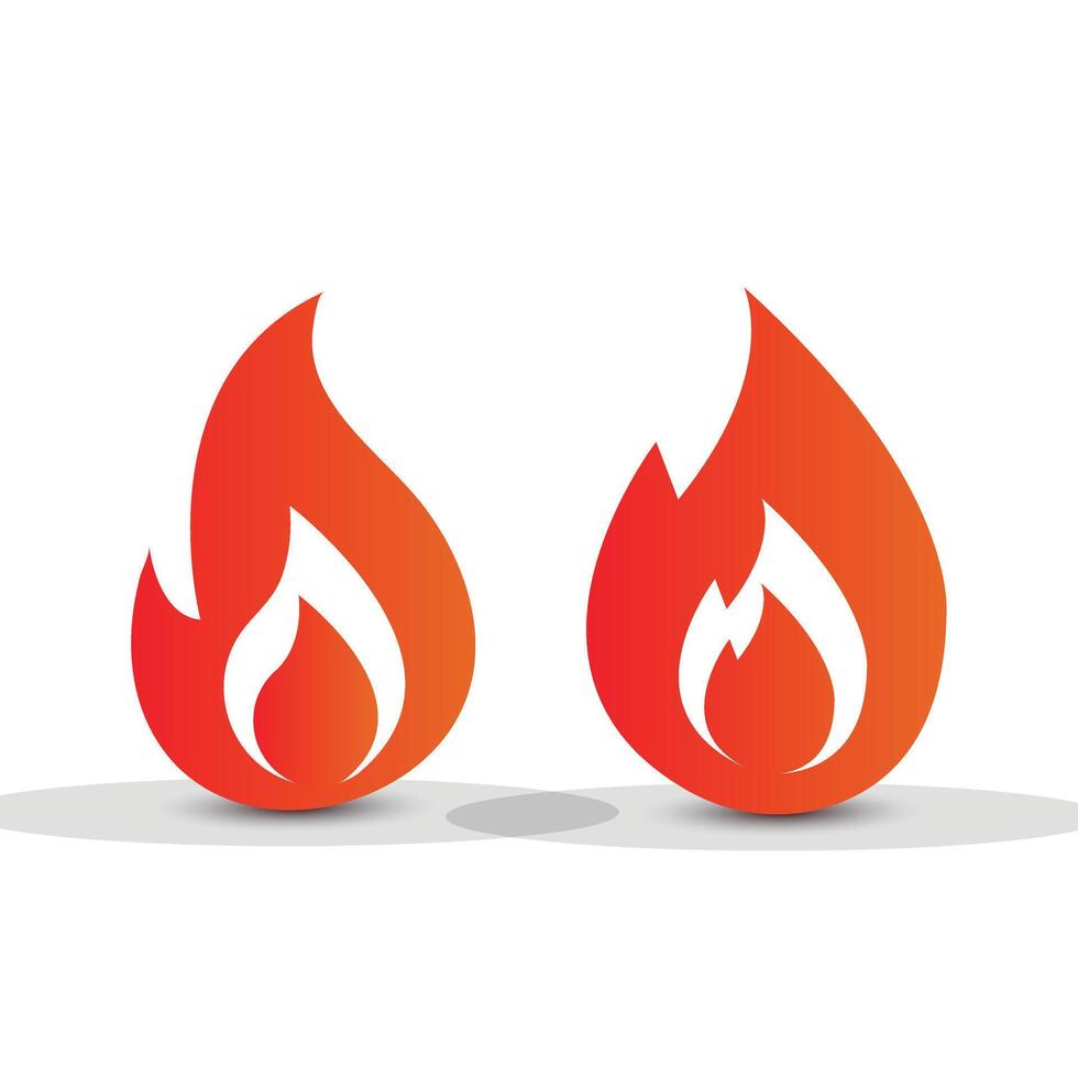Fire icon. Simple Flame logo. Fire flame icon in flat style illustration. Fire icon simple sign. vector