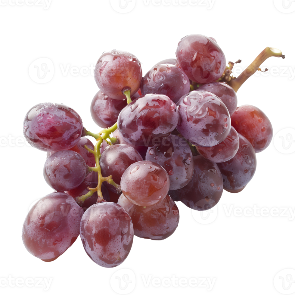 A cluster of grapes, isolated on a transparent background png