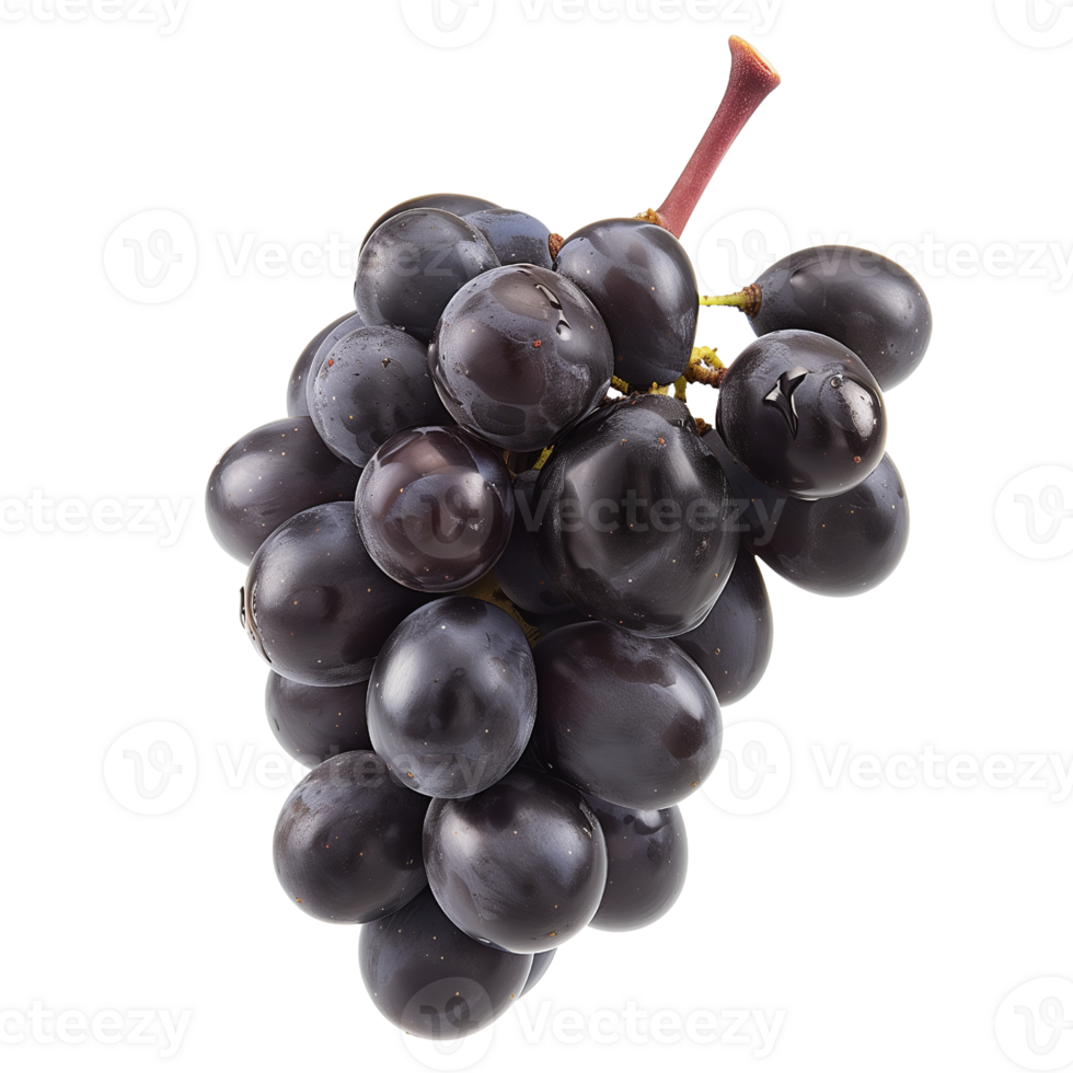A cluster of grapes, isolated on a transparent background png