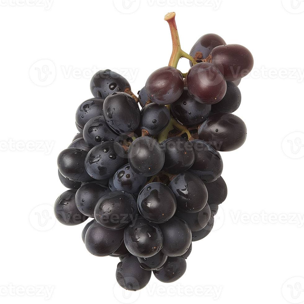 A cluster of grapes, isolated on a transparent background png