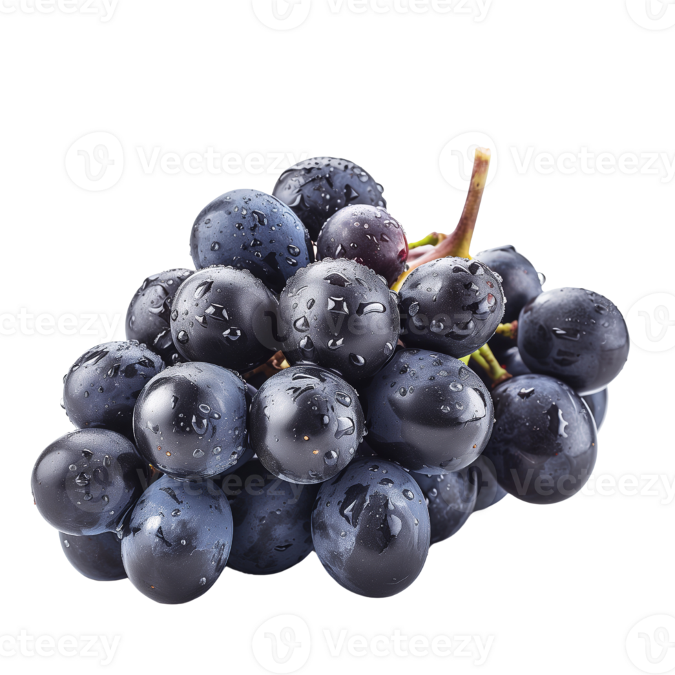 A cluster of grapes, isolated on a transparent background png
