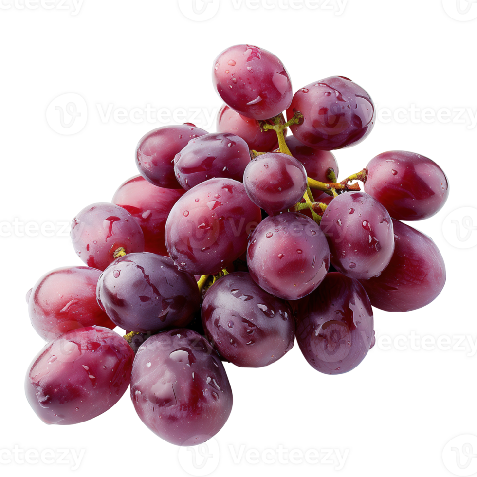 A cluster of grapes, isolated on a transparent background png
