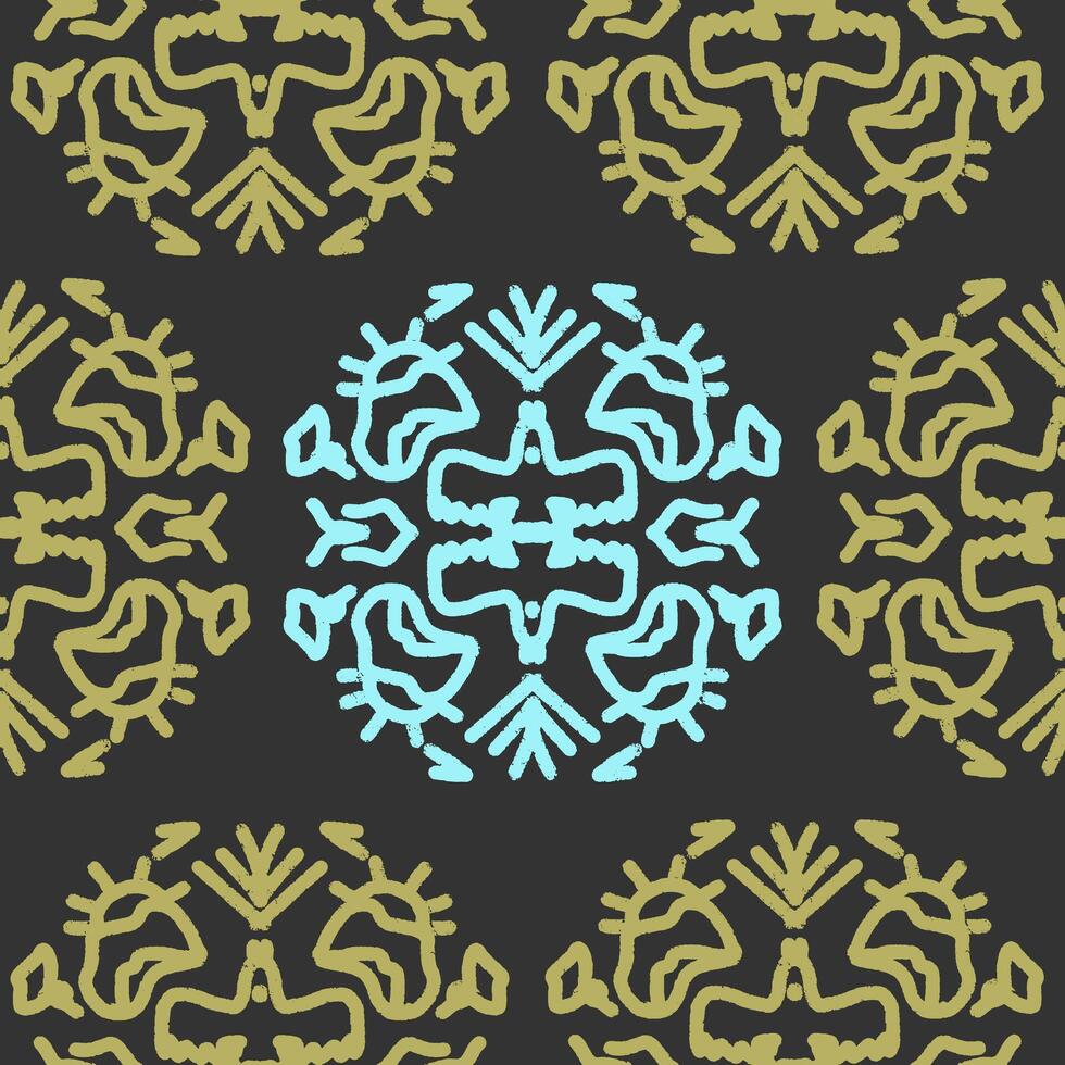 a seamless pattern with blue and green geometric shapes vector
