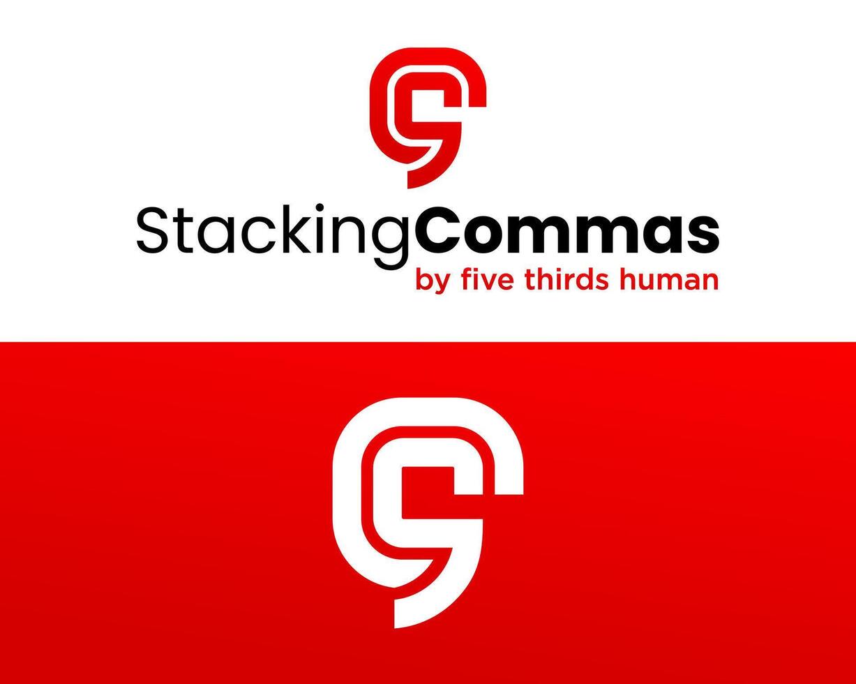 Logo design about letter S monogram and comma. vector
