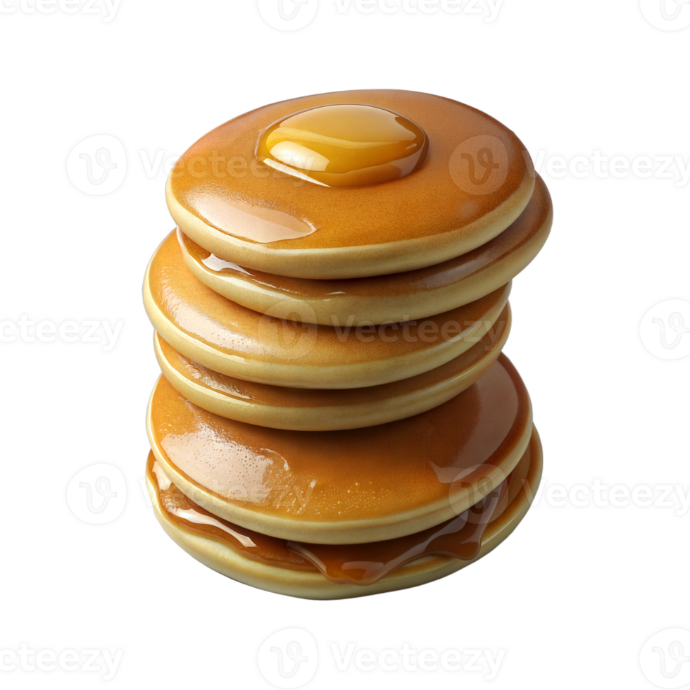 A stack of pancakes with syrup on top png