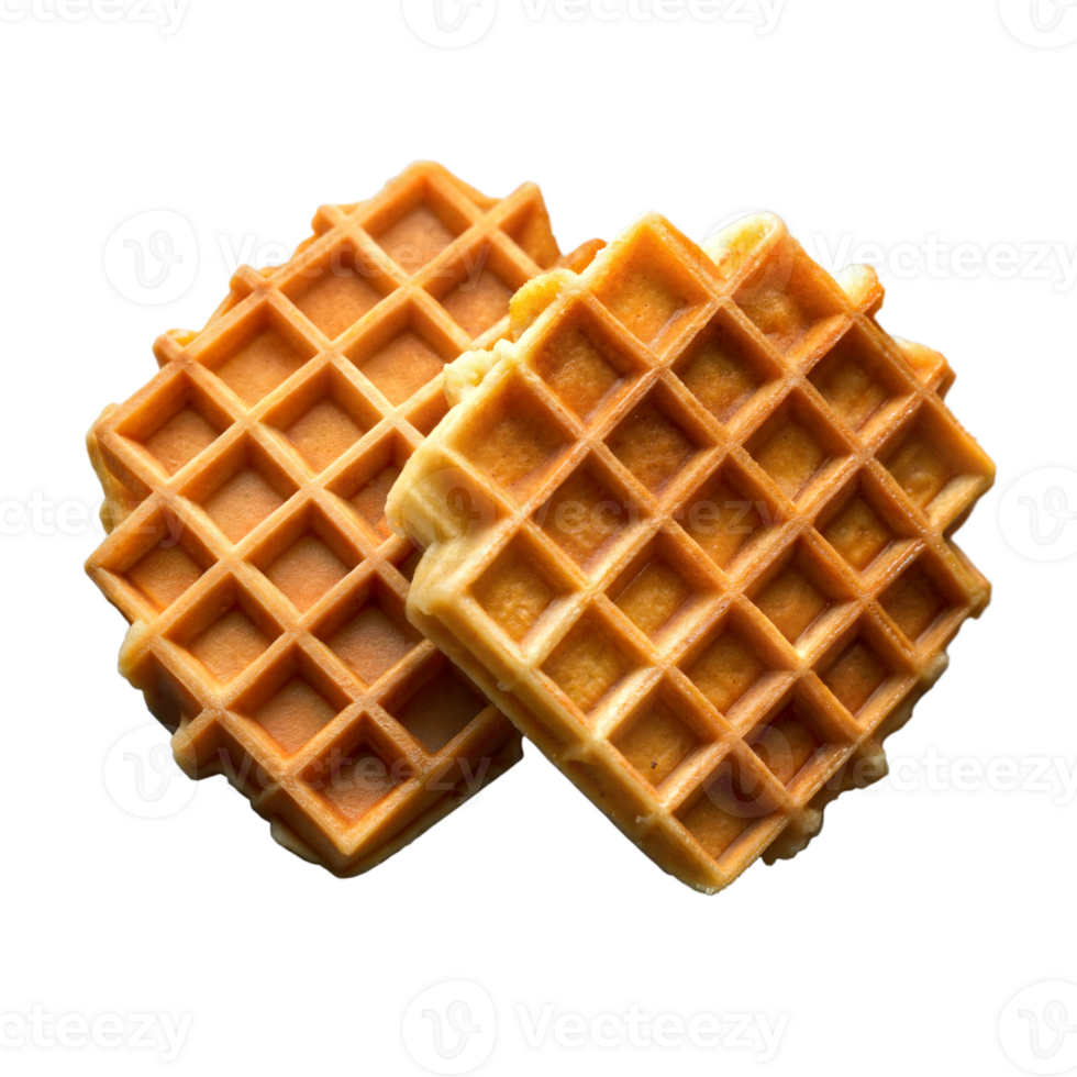 Two waffles are stacked on top of each other png