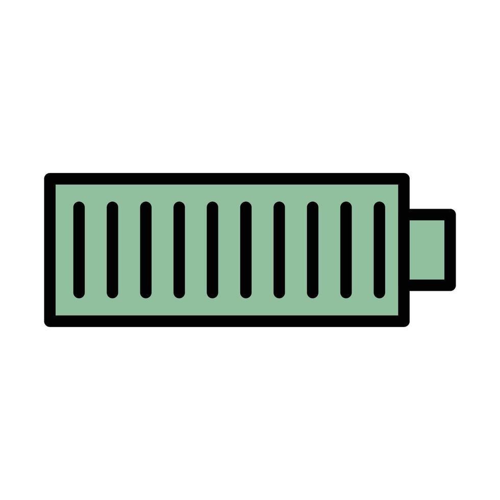 a green battery icon on a white background vector