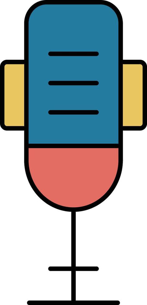 a microphone icon on a white background vector