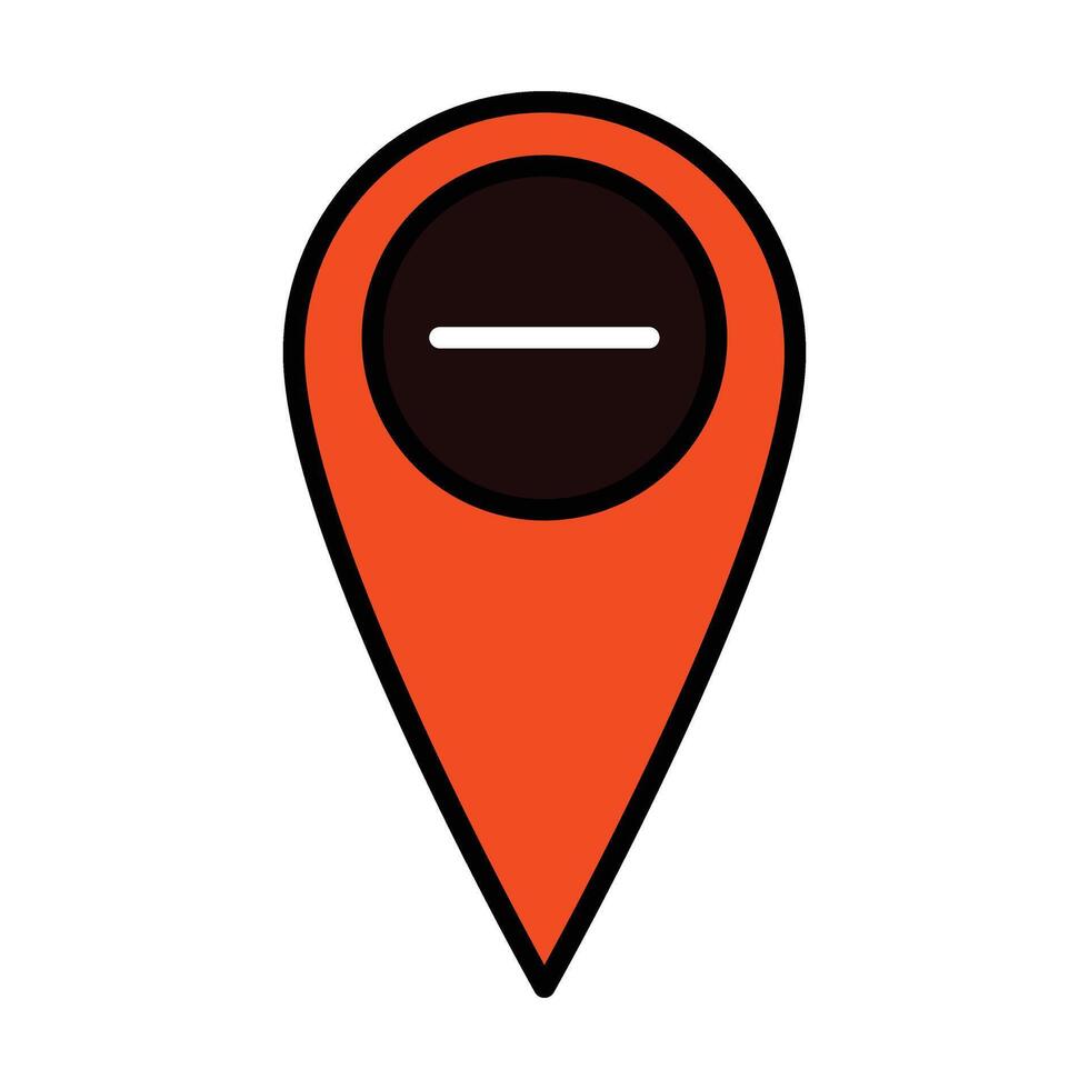 a location marker with an arrow pointing down vector