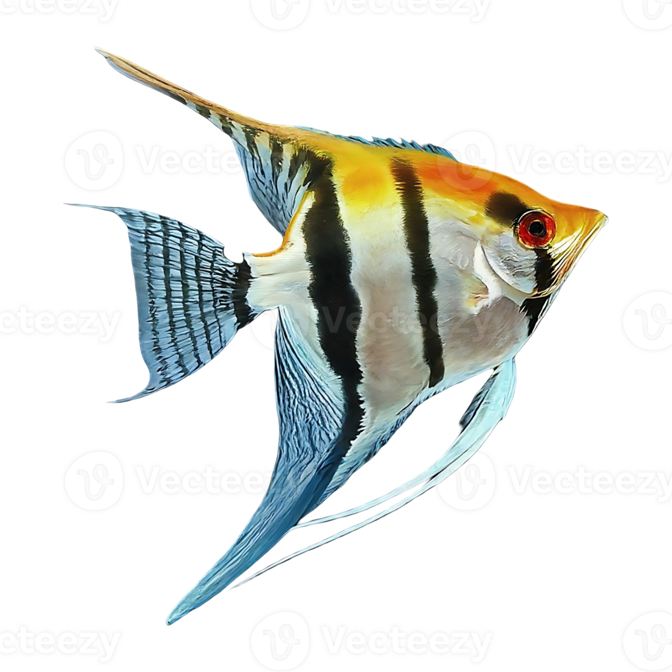 japanese angelfish on transparent background png