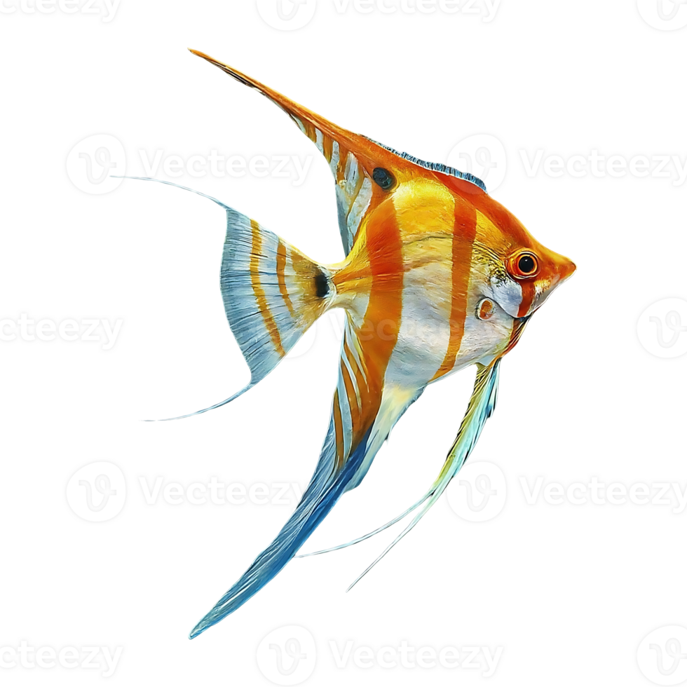 japanese angelfish on transparent background png