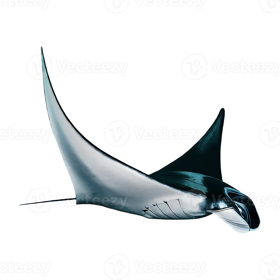 manta ray on transparent background highly detailed png