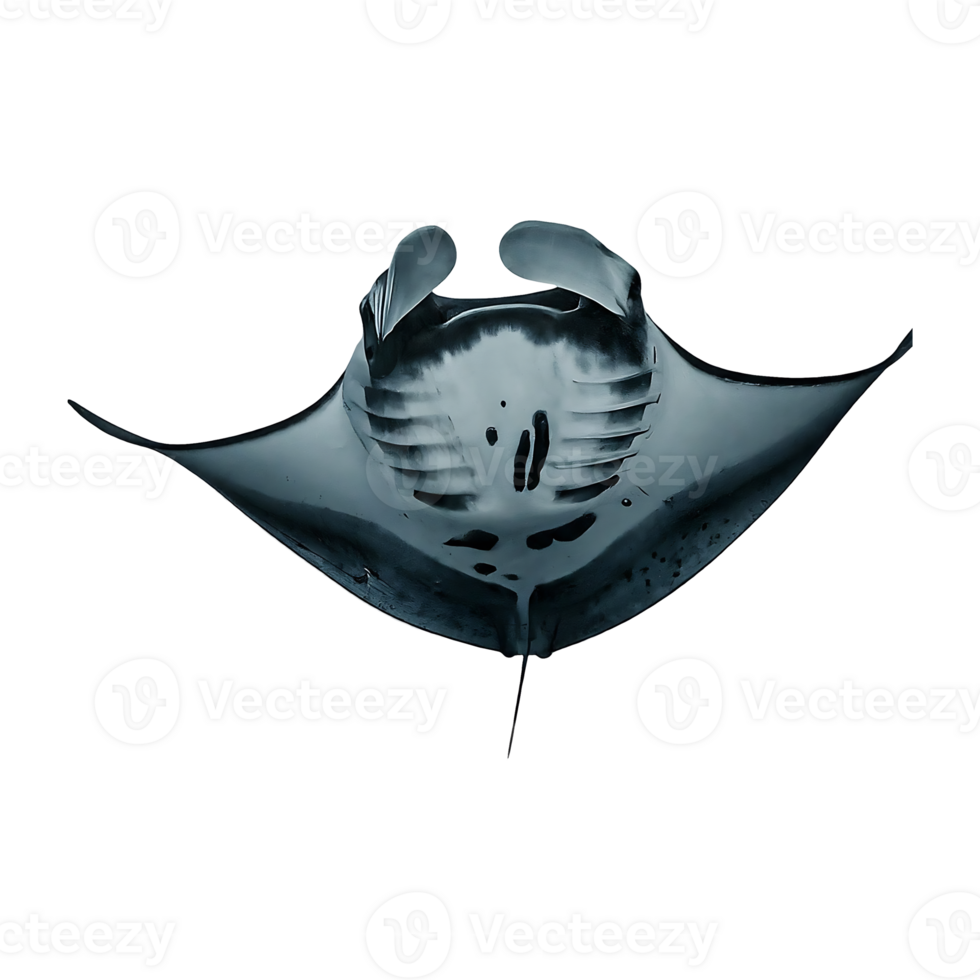 manta ray on transparent background highly detailed png