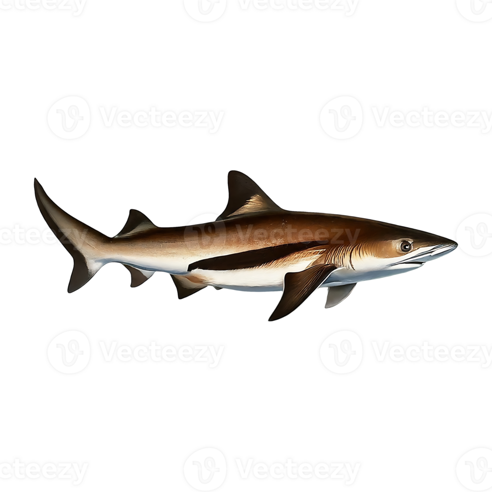 smalltail shark on transparent background highly detailed png