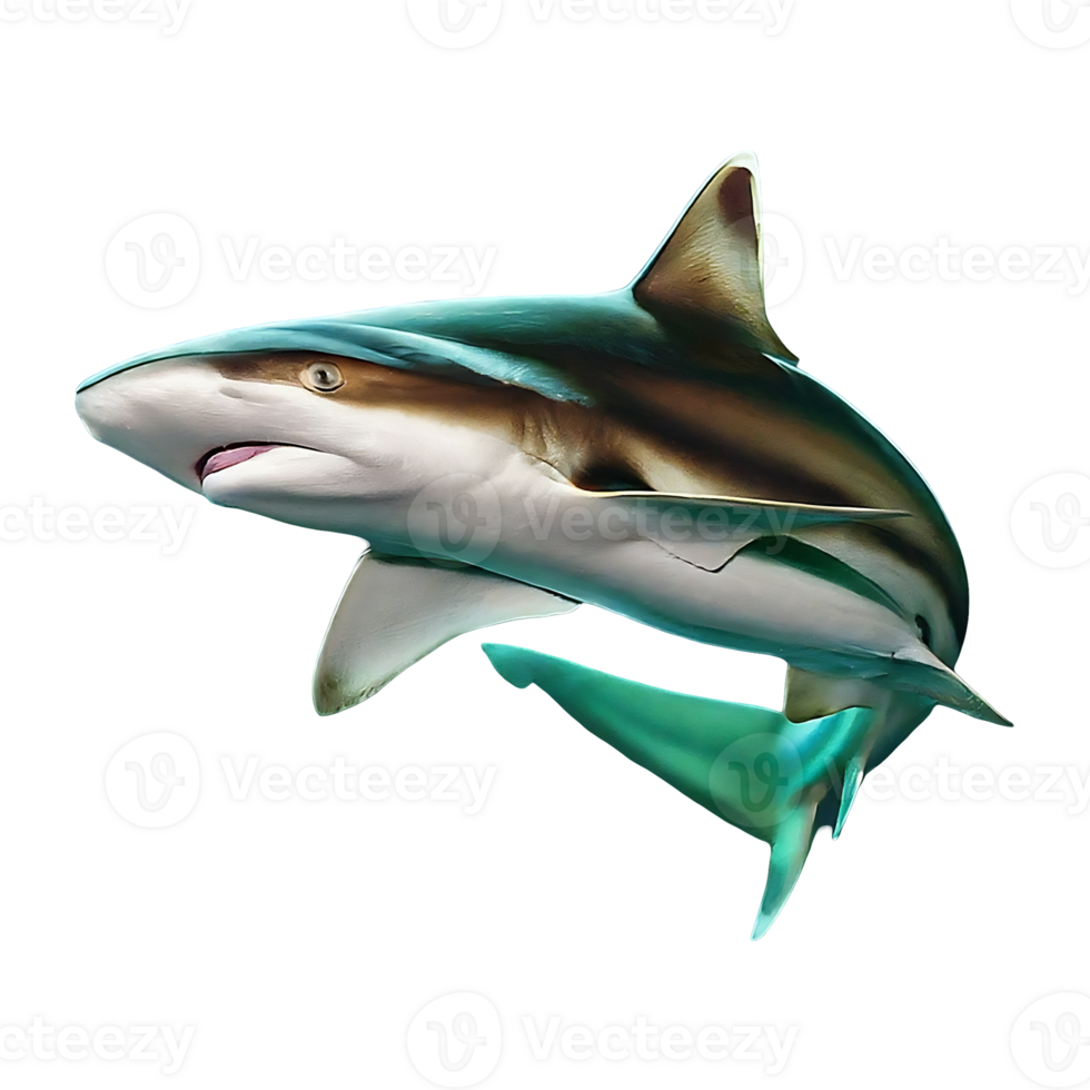 spottail shark on transparent background highly detailed png