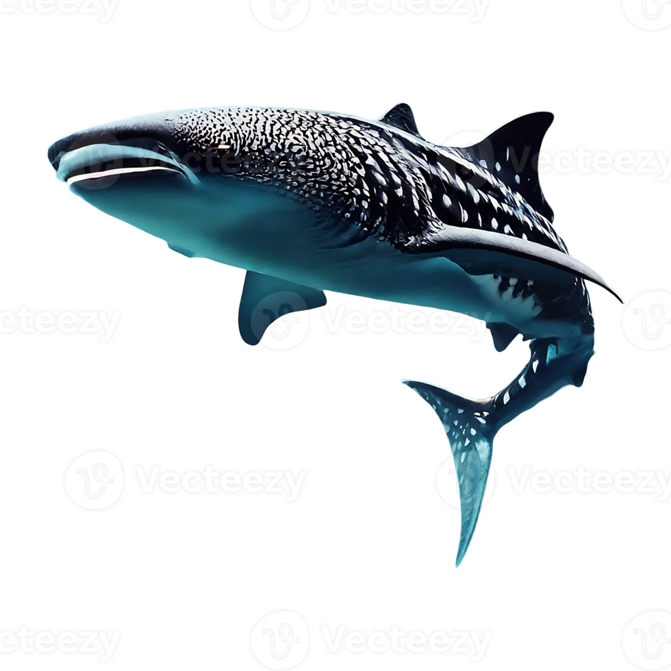 whale shark on transparent background png