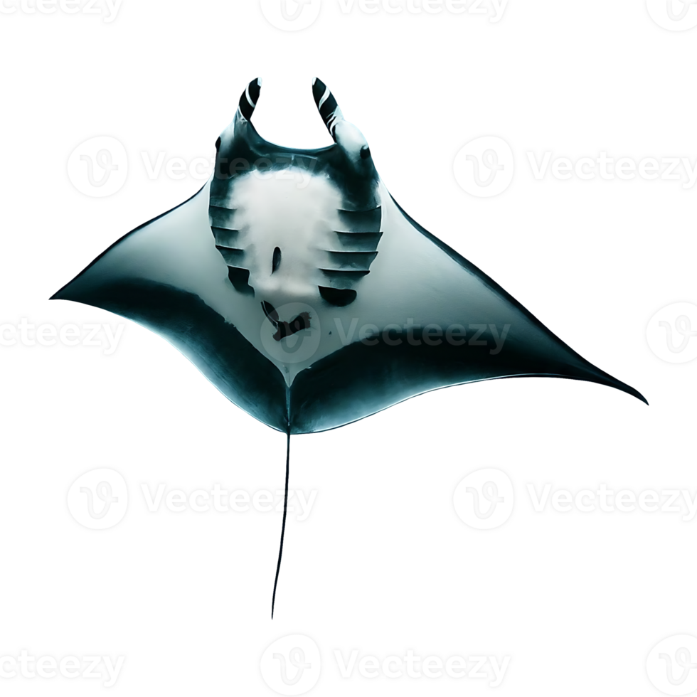 manta ray on transparent background highly detailed png