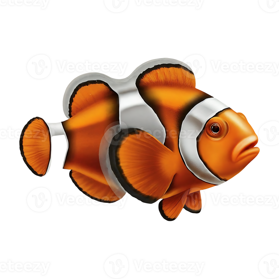 clown trigger fish on transparent background png