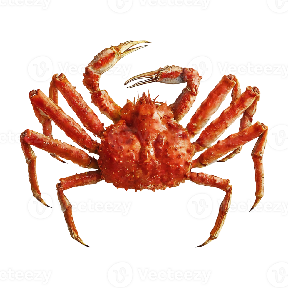queen crab on transparent background highly detailed png
