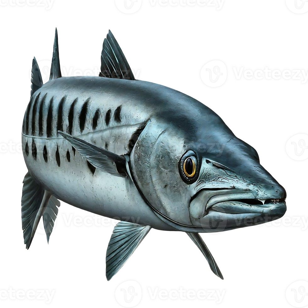 barracuda on transparent background highly detailed png