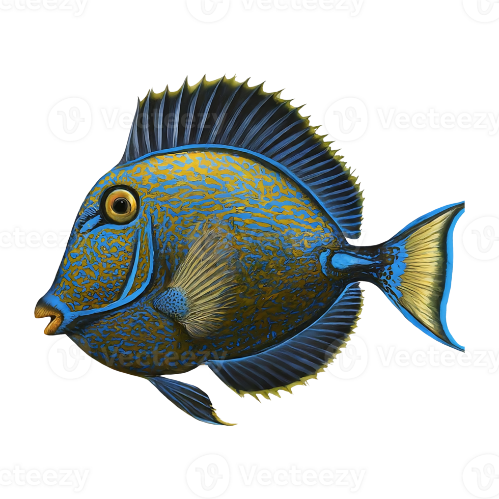 doctorfish on transparent background highly detailed png