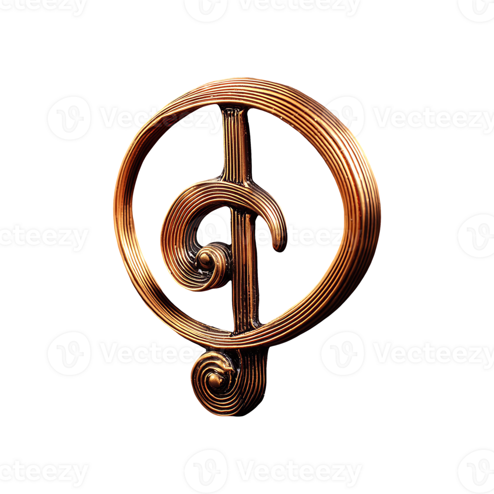 Alto C Clef Symbol isolated on transparent background png