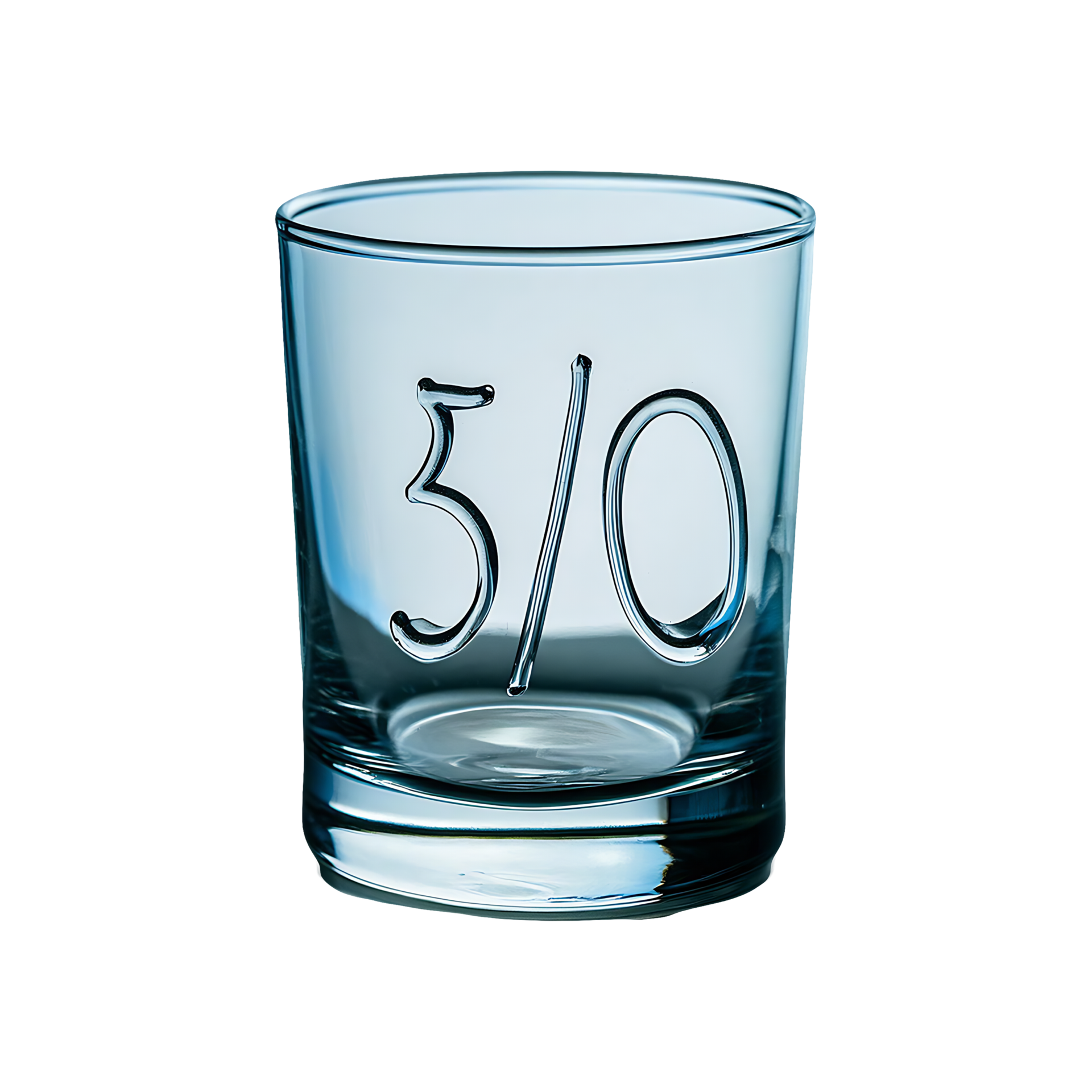 50 Percent Glass Sign Symbol isolated on transparent background
