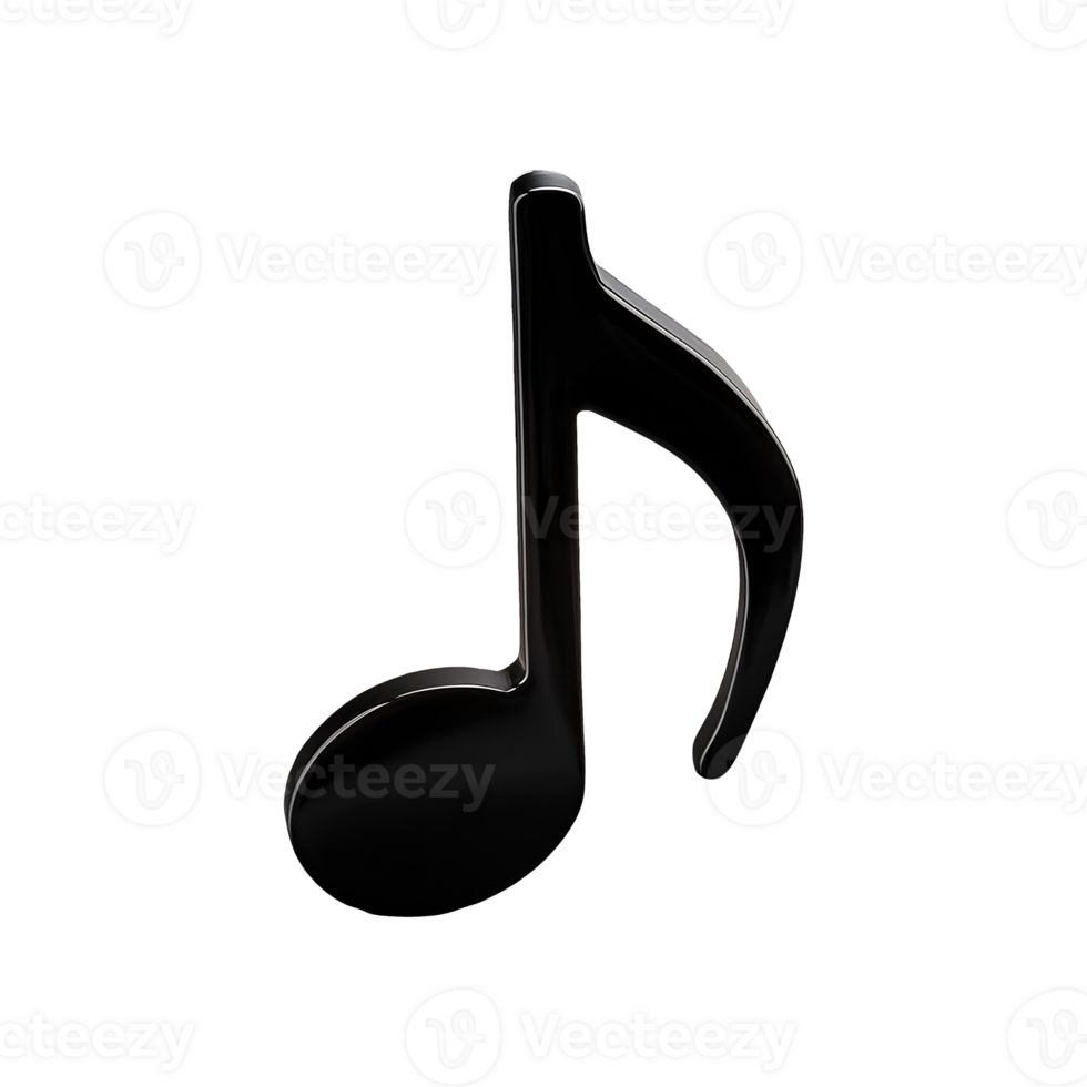 Beamed Musical Note Black Symbol isolated on transparent background png