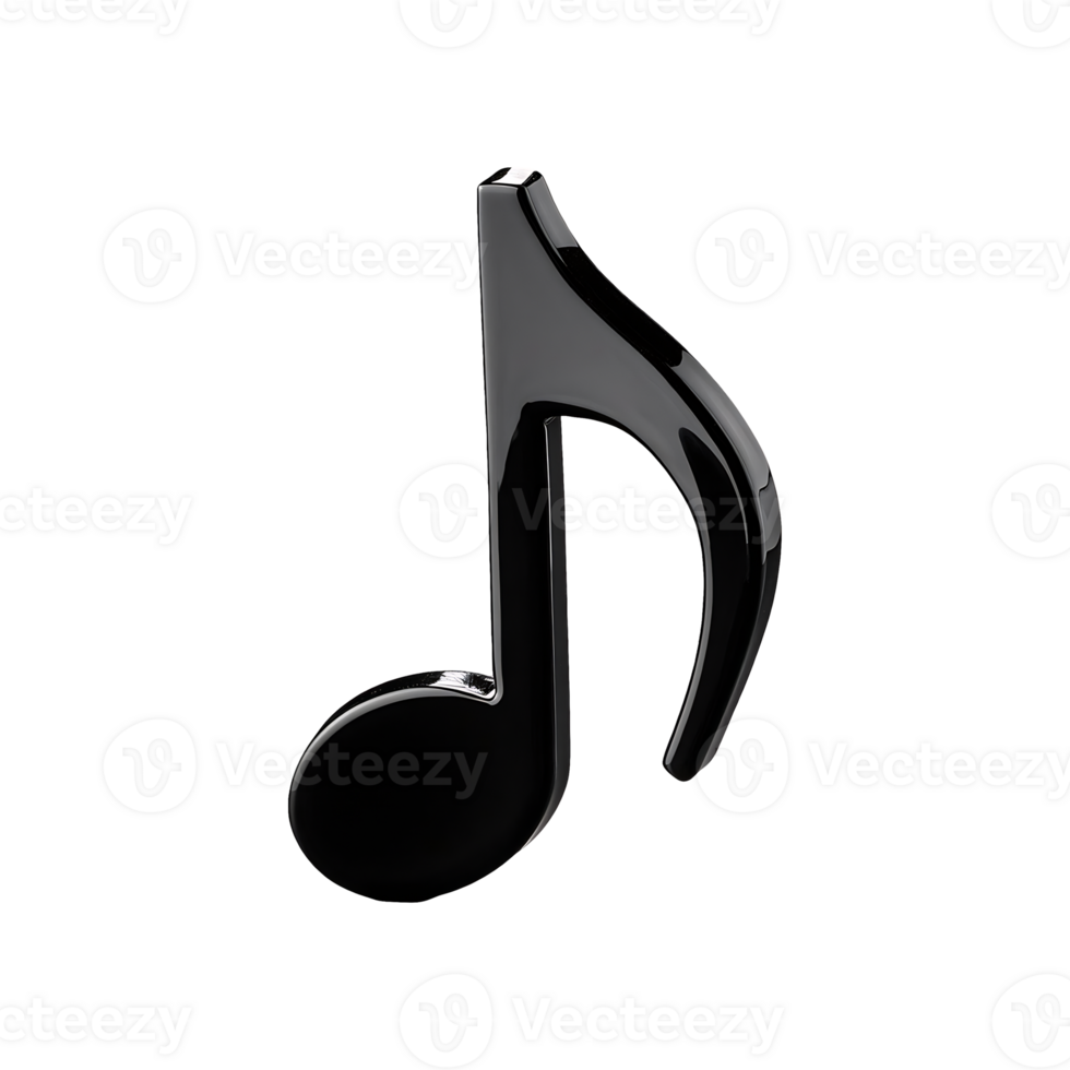 Beamed Musical Note Black Symbol isolated on transparent background png