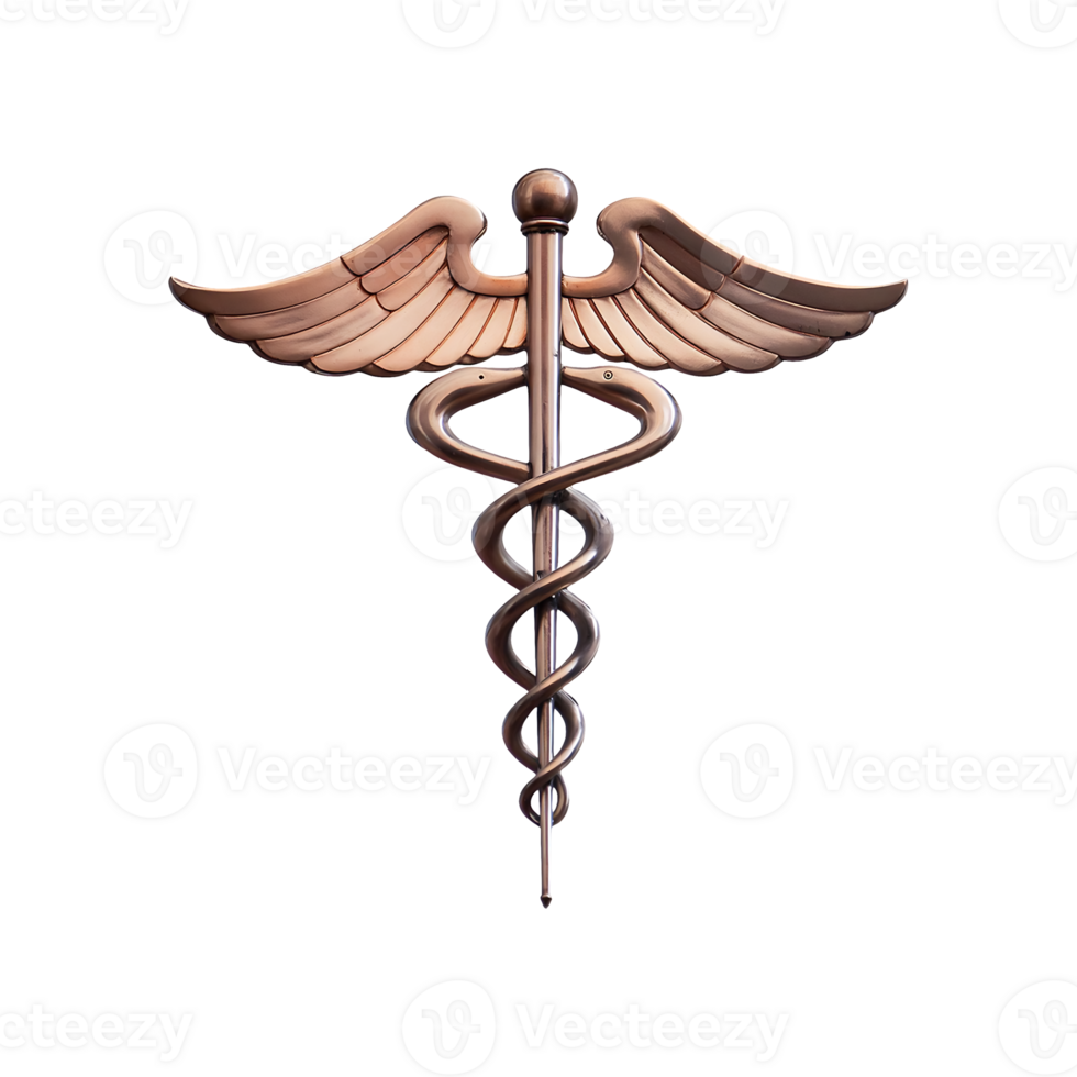 Caduceus Symbol isolated on transparent background png