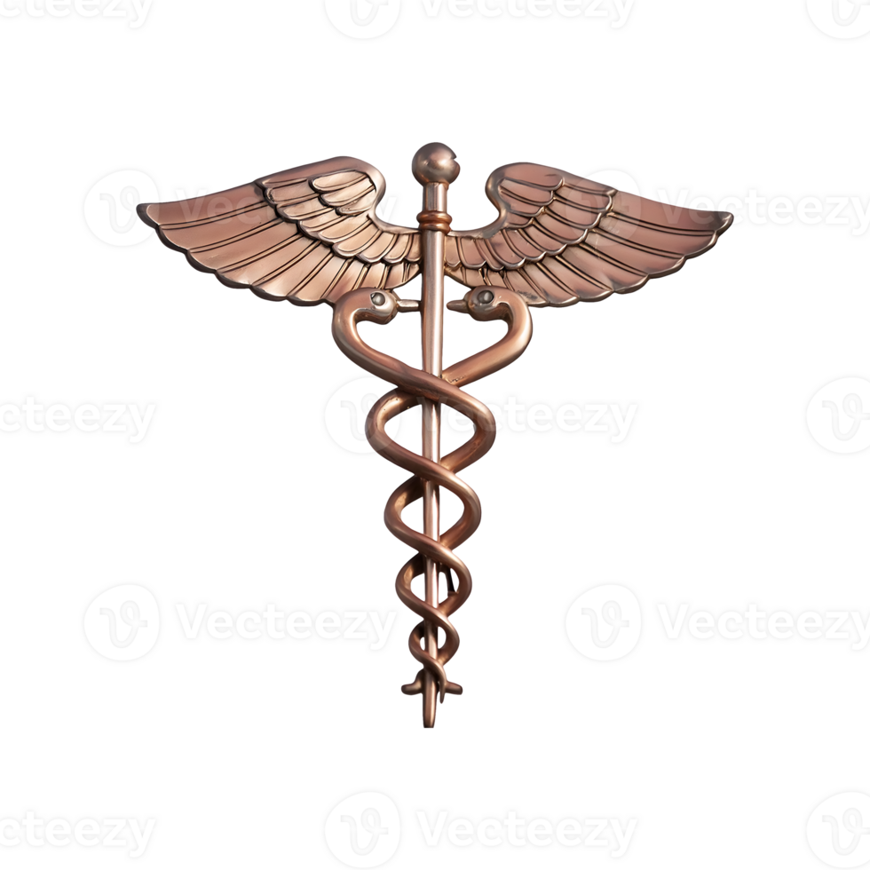 Caduceus Symbol isolated on transparent background png